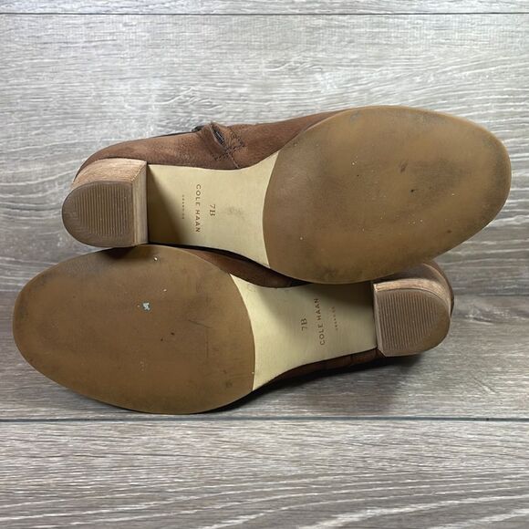 Cole Haan Grand OS Calixta Brown Nubuck Women’s Size 7B Harness Ankle Boots - Picture 8 of 11